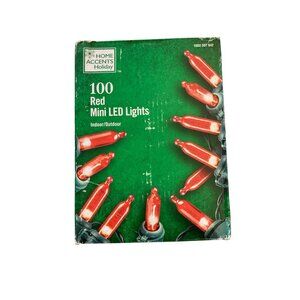 Home Accents Holiday Red Mini LED Lights Christmas Party